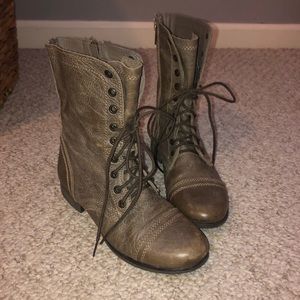 Steve Madden Gray Combat Boots